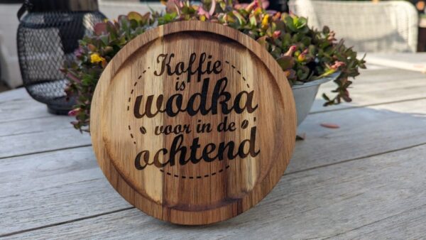 Acaciahouten bord rond - Afbeelding 2