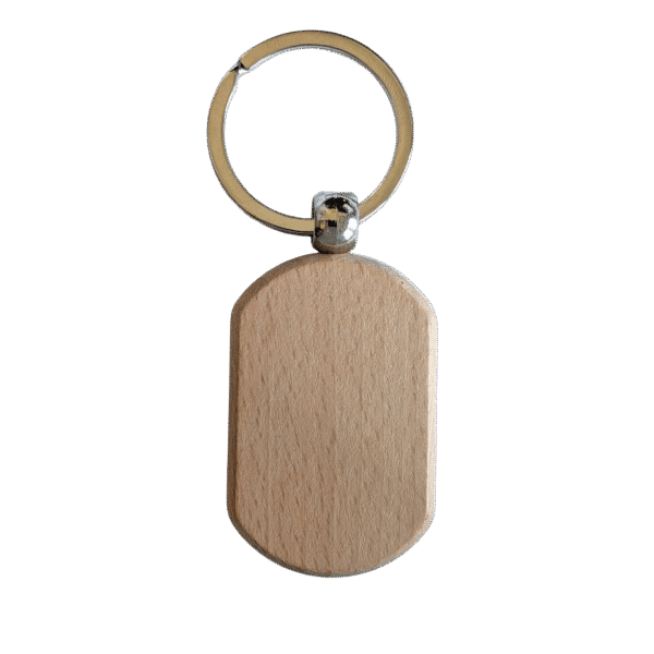 Sleutelhanger Hout ovaal