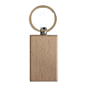 Sleutelhanger Hout rechthoek