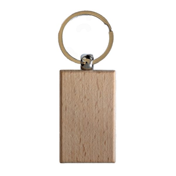 Sleutelhanger Hout rechthoek